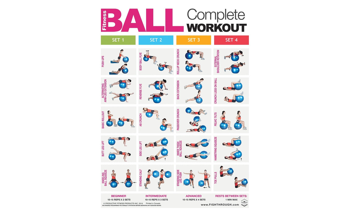 Productive Fitness Fighthrough Fitness Ball Chart